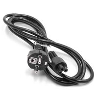 vhbw Câble d'alimentation cordon électrique Schuko Secteur Prise C5 en trèfle Mickey Mouse 2m pour PC portable, Monitor, Imprimante