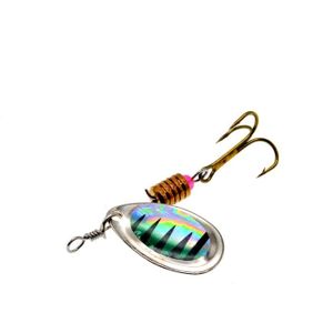 LEURRE DE PÊCHE Tapez 3--Leurres de pêche Spinner, 10 couleurs, appâts à manivelle, gabarit brillant, cuillère à truite à pai