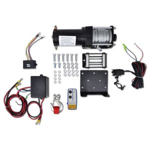 TREUIL - PALAN Treuil électrique 12 V 1360 kg avec télécommande s