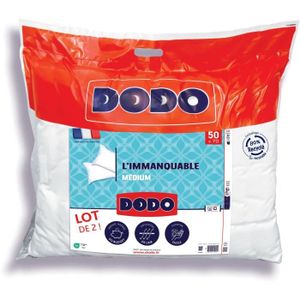 Lot de 2 Oreillers Médium 50x70 cm DODO - Confort Volupt'air - Made in France