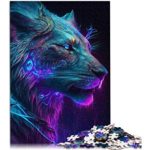 PUZZLE Puzzles Lion Loups 1000 Pièces Puzzles En Carton P