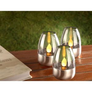 4 Pcs Solaire LED Bougies Lumière Étanche Électronique Mémorial Bougie  Cimetière Décoratif Tea Lights pour Jardin Extérieur 