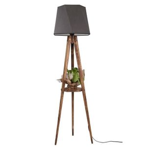 LAMPADAIRE Lampadaire trépied Lunctura 165cm Gris foncé et Bo