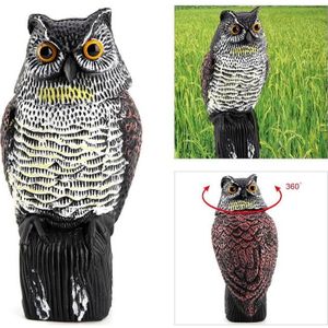 Fridja Faux Oiseau Hibou Épouvantail Leurre Oiseau Hibou en