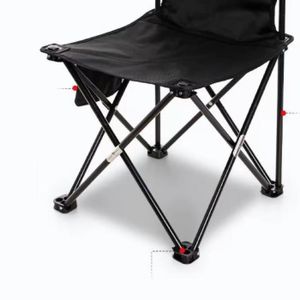 CHAISE DE CAMPING Shipenophy chaise de camping portable Chaise pliante de Camping, Tube de fer, sport chaises Noir 39x39x6 5cm/15.35x15.35x25.59in