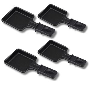 Coupelles Carrées Par 2 Pour Appareil à Raclette - Format 9,5x19 Cm Anti-Adhésif