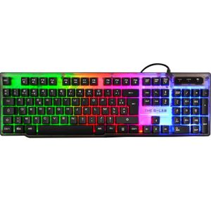 R/étro/éclairage RGB THE G-LAB Membrane Ultra r/éactive Clavier Gaming /à Haut rendement KEYZ-Iridium Disposition Italienne