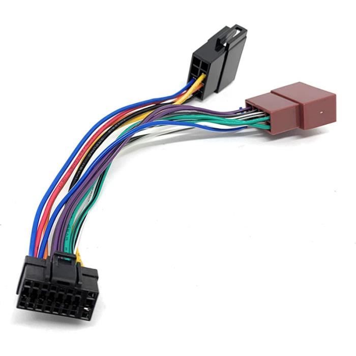 Cable adaptateur ISO autoradio SONY 16 pins XAV-AX1000 XAV-AX1005DB  XAV-AX3005DB