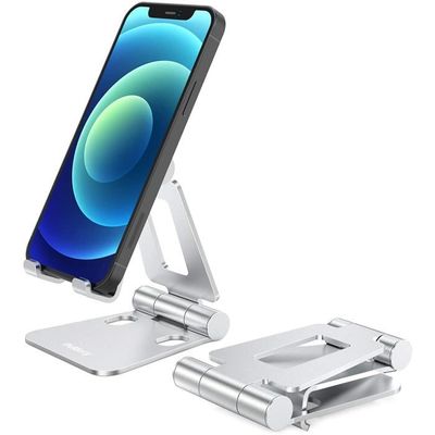 Support réglable pour téléphone portable en aluminium OMOTON avec base