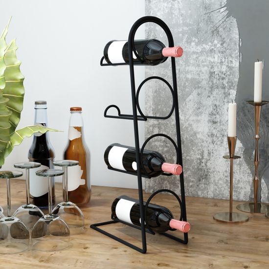 Porte-bouteille Kahara PET Noir - Léger Et Pratique, 20 Cm