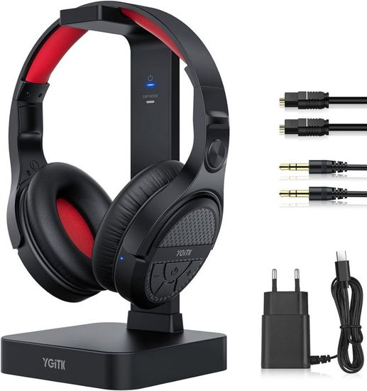 Casque Bluetooth,Casque sans Fil/Filaire pour Enfants avec lumières LED, Casque Audio Enfant Fille sur l'oreille avec - TV Son Photo