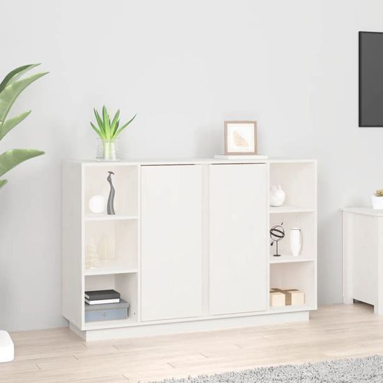 FAMIROSA Buffet Gris 98,5x40x75 cm Bois Massif de Pin-139 FAMIROSA Buffet Gris 98,5x40x75 cm Bois Massif de Pin-139