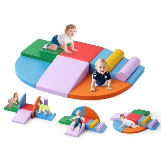 8pcs Blocs de Construction en Mousse pour Enfants, Jouets Montessori ...