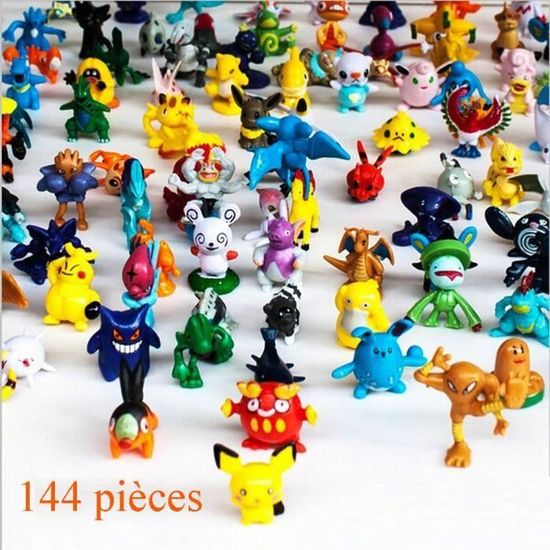 Figurine Pokemon lot de 144 pièces Jouet Jeux Personnage Pikachu Lugia  sacha dresseur pack Cadeau Enfant anniversaire anime - Cdiscount Jeux -  Jouets