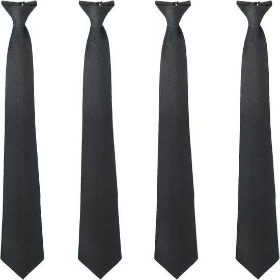 Cravate Pré-nouée à Glissière - Facile à Mettre, Réglable - Polyester, Pour Mariage, Soirée, Bureau