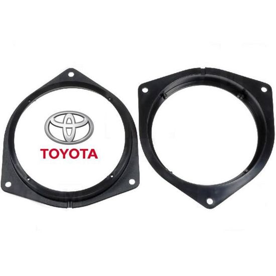 Unifizz Lot De 2 Entretoises Rondes En Plastique Pour Haut-parleur De Voiture 16,5 Cm Noir