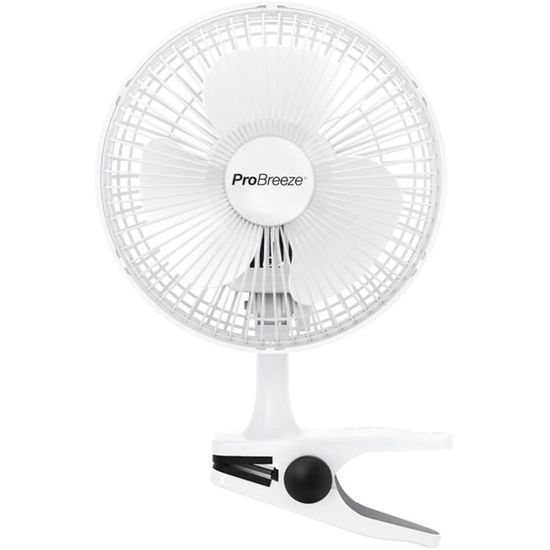 Pro Breeze Mini Ventilateur à Pince - 2 Vitesses, 15 cm - Petit, Portable, Silencieux - pour Maison, Table, Bureau