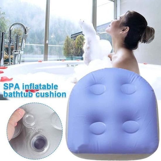 Sièges à Bain à Remous Gonflables 2pcs - Booster Siège Et Dossier Spa 47x37x15cm En PVC Bleu Pour Confort Maximal