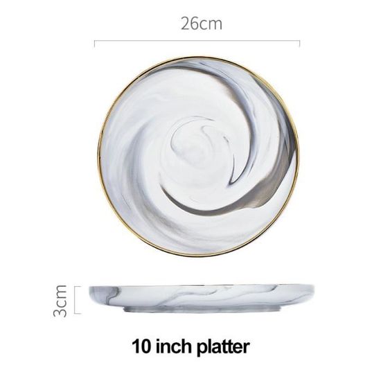 Ensembles de vaisselle en grès pour 4 assiettes et bols