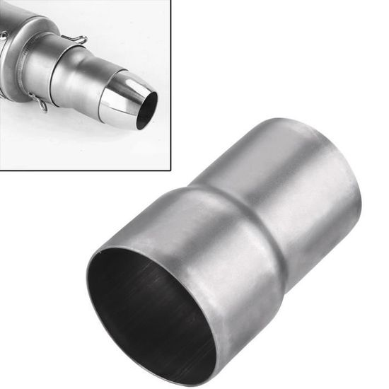 Qiilu Réducteur D'échappement Moto 51mm à 60mm - Connecteur En Acier Inoxydable