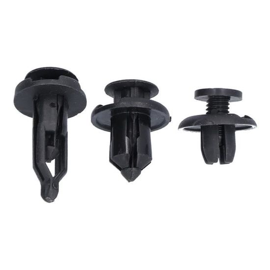 10 Clips Anti-éclaboussures Pour Mitsubishi Lancer (réf. MR971764) - Plastique Noir, Facile à Installer - Neuf