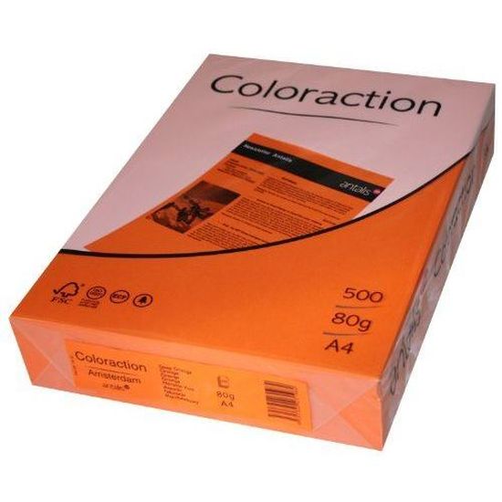 Coloraction Carta Per Fotocopie Verde 80 G/mq - Confezione Da 23 Fogli A4