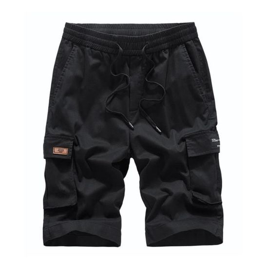 Short Cargo Homme Taille Elastique Bermuda Cargo Avec Multi
