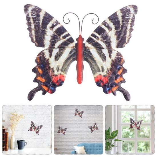 1Pc élégance Vintage fer papillons décoration murale en métal Sculpture pour cadeau maison   OBJET DE DECORATION MURALE