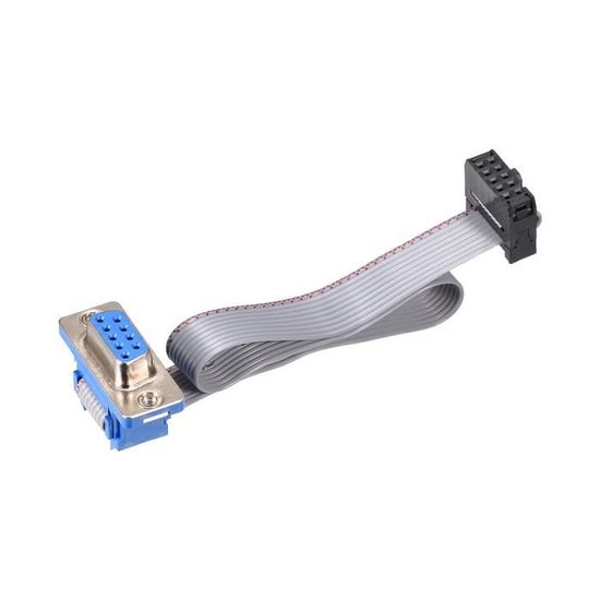 Câble Ruban Plat 10 Broches 1.27mm Pas - 1m Gris, Pour Connecteurs IDC, Ordinateurs, LCD, JTAG