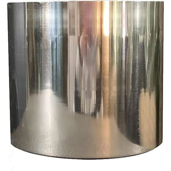 Vase Design En Aluminium Brossé - Finition Argenté/chrome - Décoration Abstraite Moderne