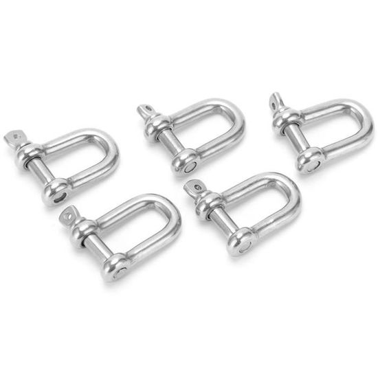Josenidny Manille En D Droite M6 X 38 Mm - Acier Inoxydable AISI 316, Charge De Rupture 1500 Kg - 2