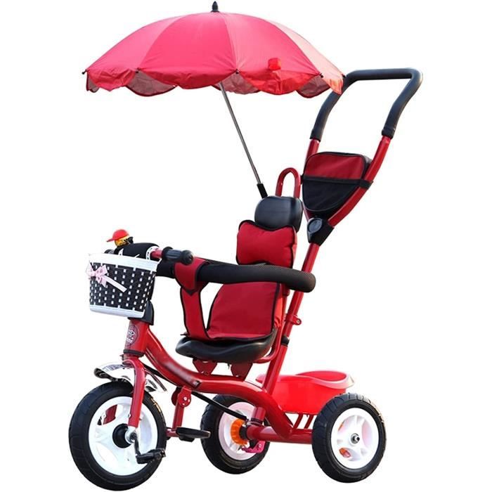 Tricycle Bebe Toicycle Pousse A Velo Trike Reglable Pour Enfants Enfant En Bas Age Nourrisson 15 Mois A Des Annees Avec Auvent Amov Cdiscount Sport