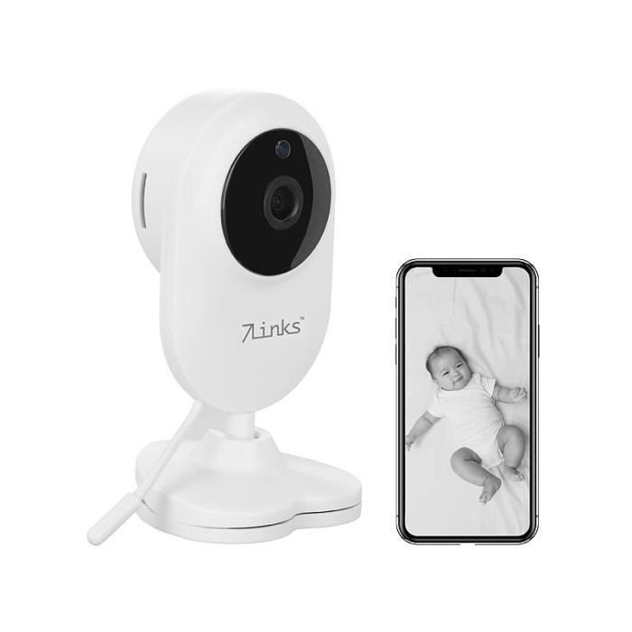 ieGeek 2K 5 Babyphone Caméra Bebe, PTZ 355° Détection de Mouvement et de  Pleurs