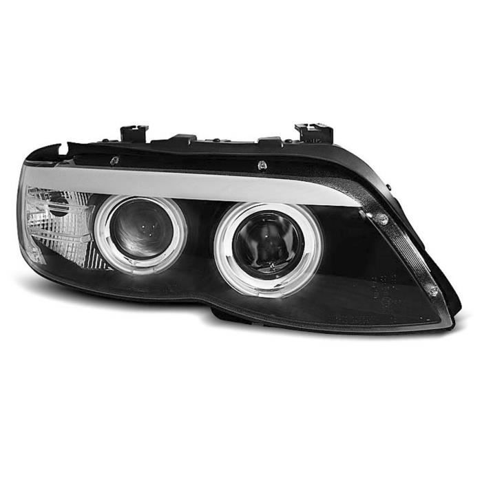 Paire de feux phares BMW X5 E53 03-06 angel eyes Xenon noir