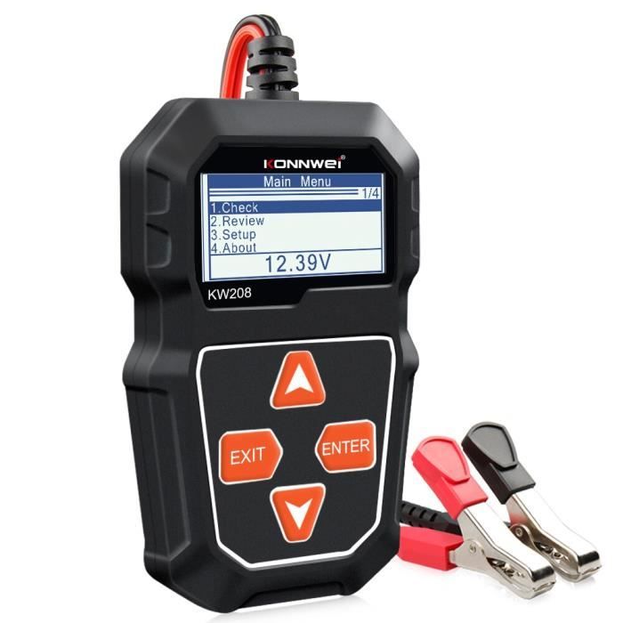 testeur de batterie de voiture KW208 12V, outil de Diagnostic automobile numérique, analyseur de charge de véhicule [F1BDE7C]