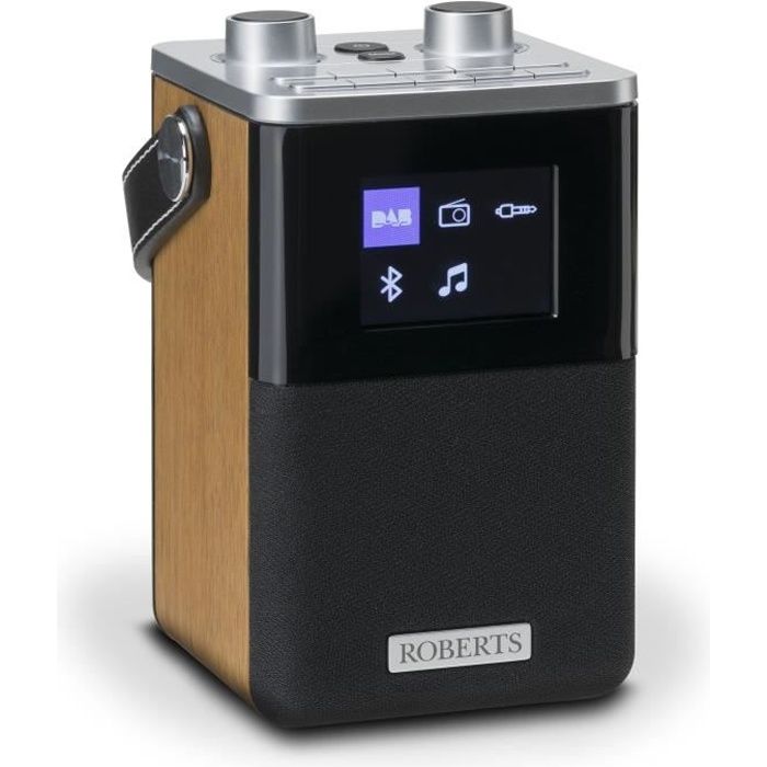 ROBERTS Blutune T2 Radio réveil portable - DAB/DAB+/FM RDS - Bluetooth et lecteur USB