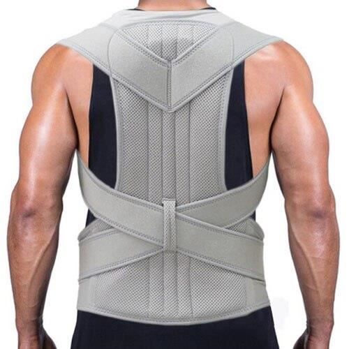 CEINTURE LOMBAIRE,Ceinture de soutien de taille de dos de sécurité de Sport hommes femmes orthèse arrière - Type Gris clair-S