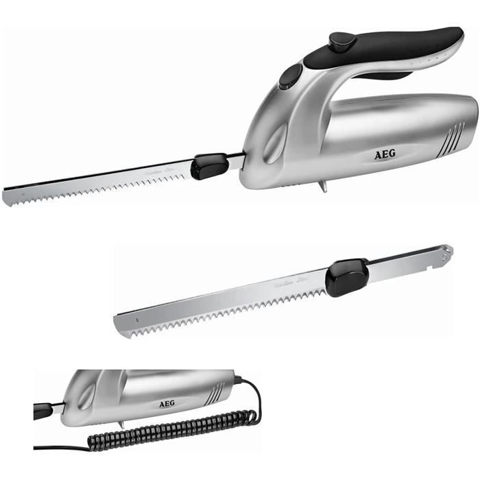 Couteau électrique de cuisine pour la viande, pour les produits surgelés, lame double en acier inoxydable, lame dentelée, couteau à