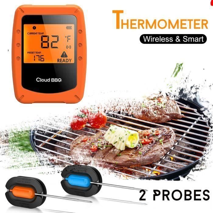 Cuisine Thermometre Barbecue Avec Double Sonde Ecran LCD Thermomètre L52488