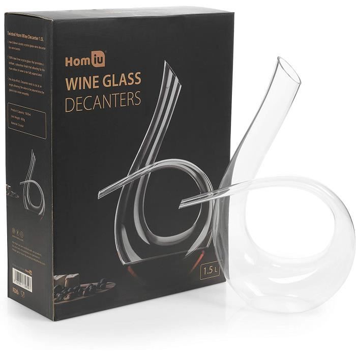 VERRE A VIN Carafe agrave vin en corne torsadeacutee 15 l Design moderne contemporain454