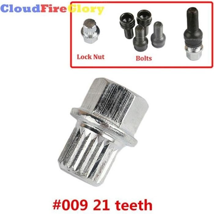 Pièces Auto,Antivol, verrou de roue à boulon, adaptateur clé #9 21 dents 8D0601139F, pour Volkswagen Golf Je tta Passat Touran,