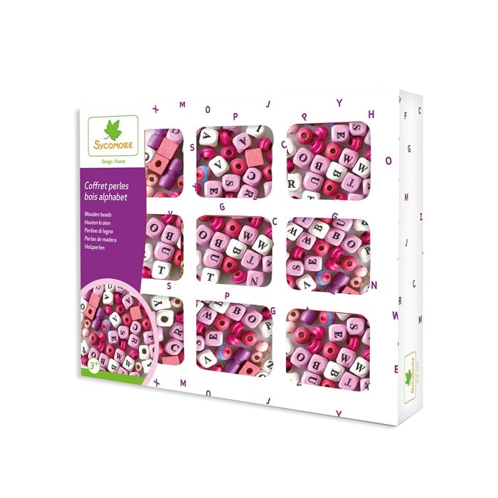 SYCOMORE -COFFRET PERLES BOIS LETTRES