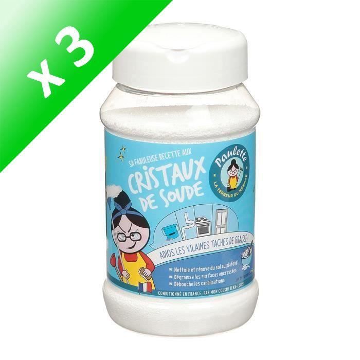 PAULETTE Cristeaux de soude - 500 g (Lot de 3)
