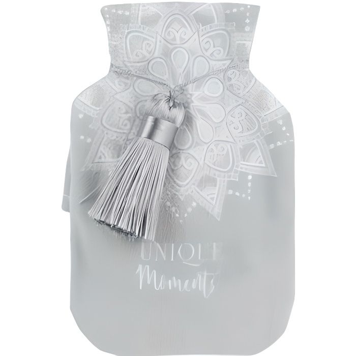 THE HOME DECO FACTORY Chaufferette de poche - Avec pompon - Gris