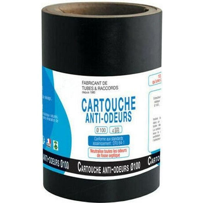 Cartouche / Filtre anti-odeurs diamètre 100 fosses septique