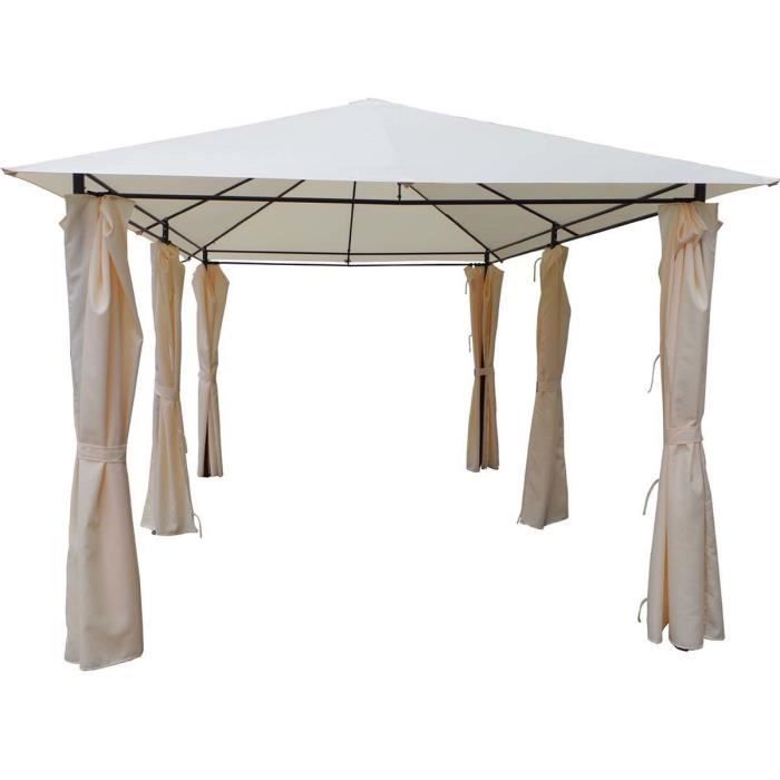Tonnelle-Pergola -Rosita- beige en polyester - 4 x 3 x 2.6 m