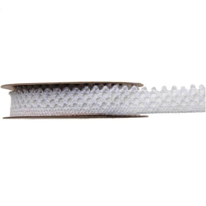 Ruban dentelle autocollant blanc 15mm x 3m (x1) REF/5266
