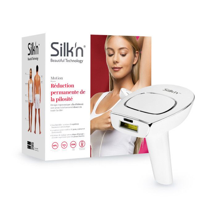 SILK'N MOTION Epilateur à lumière pulsée 350,000 flash - Blanc - Tous types de peaux