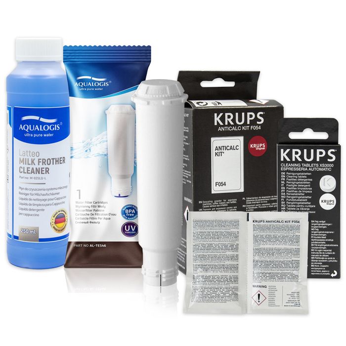 Krups Espresso Machine Set Aqualogis Filter ALTES46 + Krups Descaler