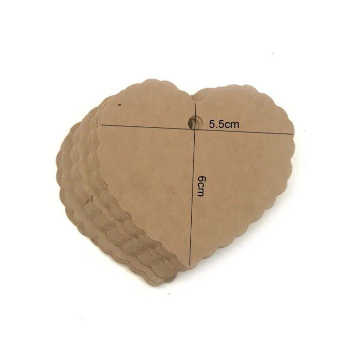 100 étiquettes En Forme De Cœur En Papier Kraft – Ficelle Incluse, Parfait Pour Cadeaux & DIY